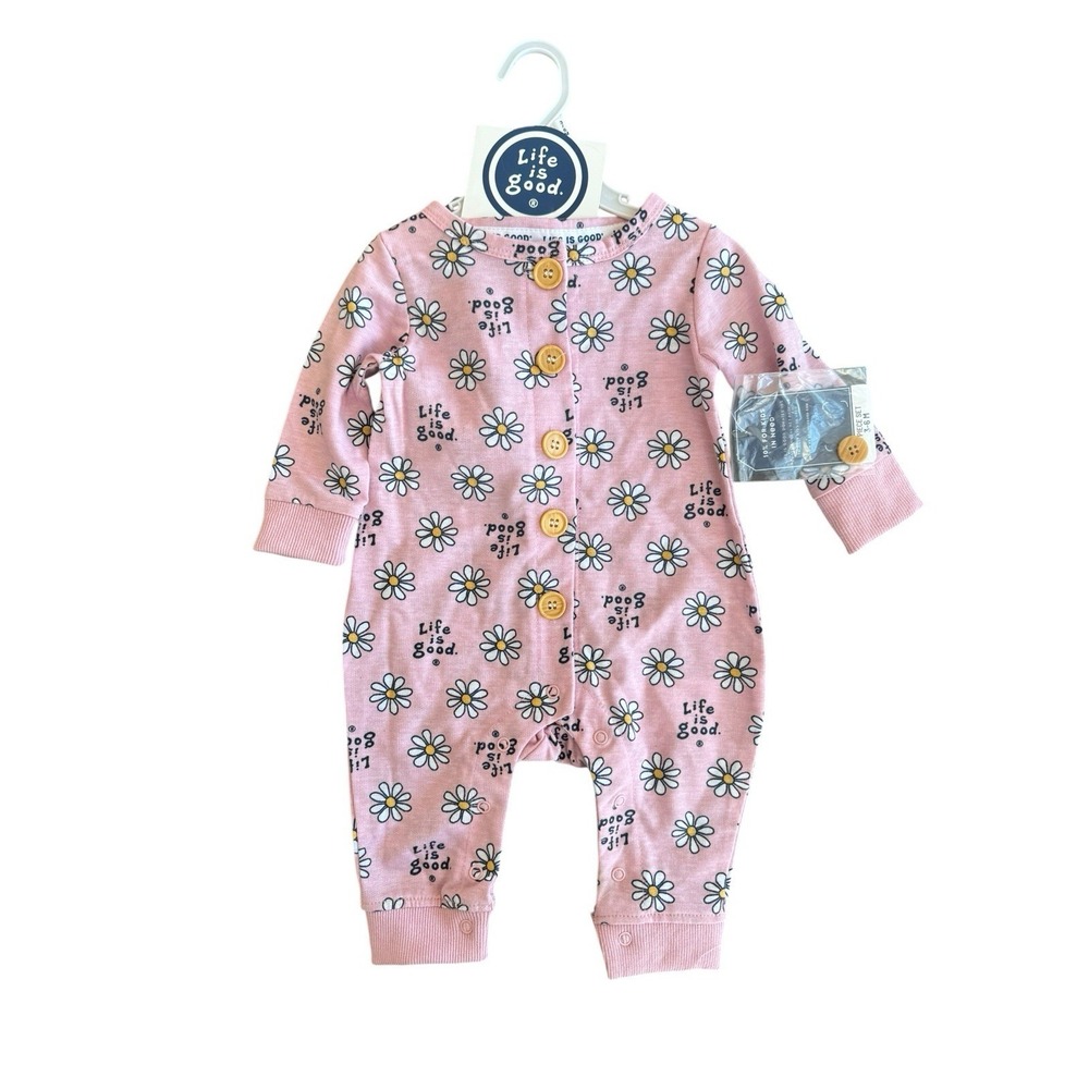 Life is Good‎ Baby Girl Romper Pink Size 3-6 Months Months Announcement Daisy